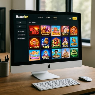 Baxterbet Casino - Desktop Platform Interface - User-Friendly Design